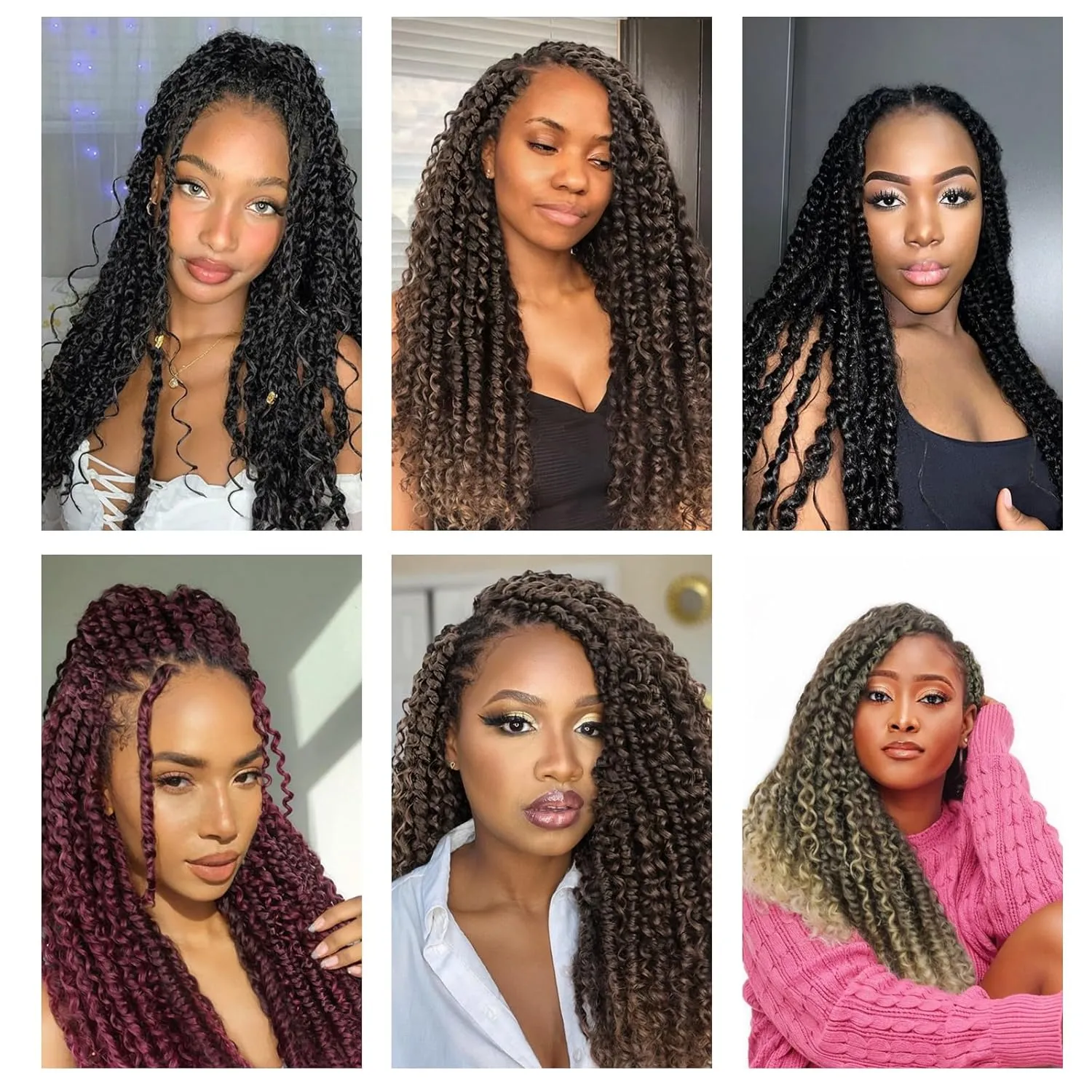 Passion Twist Crochet Hair 12 inch Passion Twist Crochet Hair Pretwisted Passion Twist Hair with Curly ends, Pre-looped Braided Crochet Bohemia Short Passion Twist Braided Hair for Women 96pc