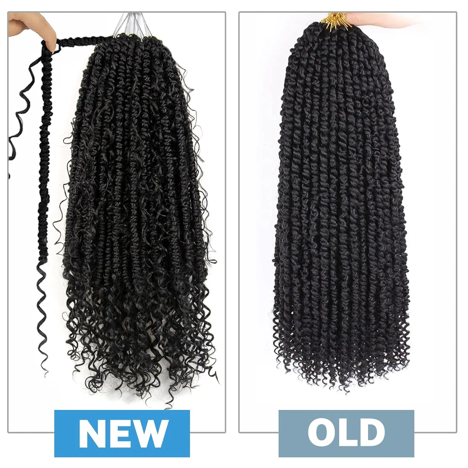 Passion Twist Crochet Hair 12 inch Passion Twist Crochet Hair Pretwisted Passion Twist Hair with Curly ends, Pre-looped Braided Crochet Bohemia Short Passion Twist Braided Hair for Women 96pc