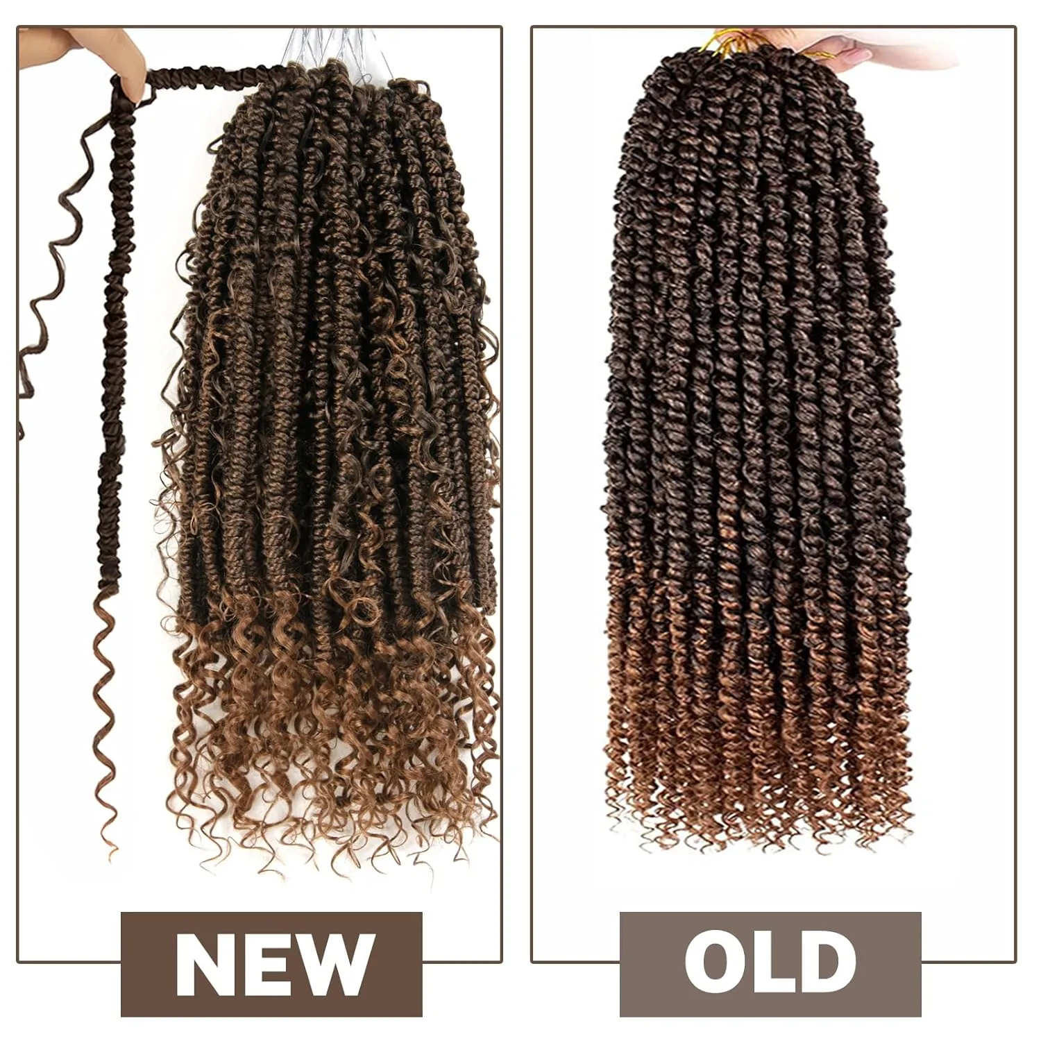 Passion Twist Crochet Hair 12 inch Pretwisted Passion Twist Hair with Curly ends, Pre-looped Braided Crochet Bohemia Short Passion Twist Braided Hair for Women and Girls 96pc