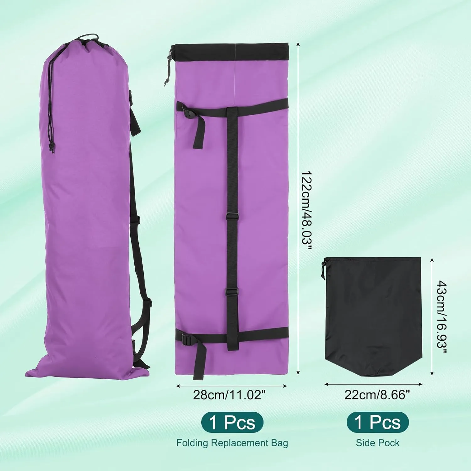 PATIKIL Foldable Camp Chair Replacement Bag, Camping Chairs Folding Chair Carry Bag with Adjustable Shoulder Straps for Outdoor Camping Fishing Storage, Purple