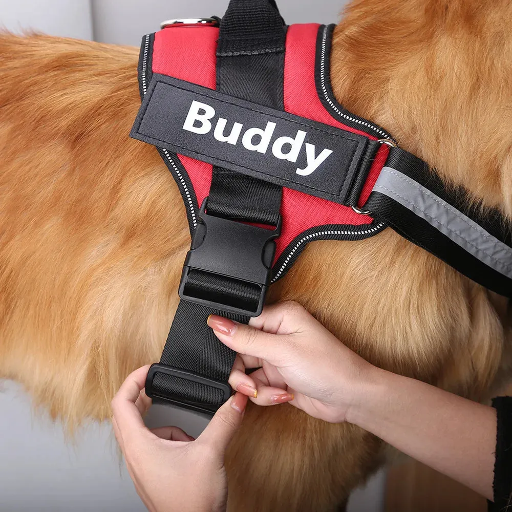Personalized Dog Harness with Velcro – ID for All Dog Breeds