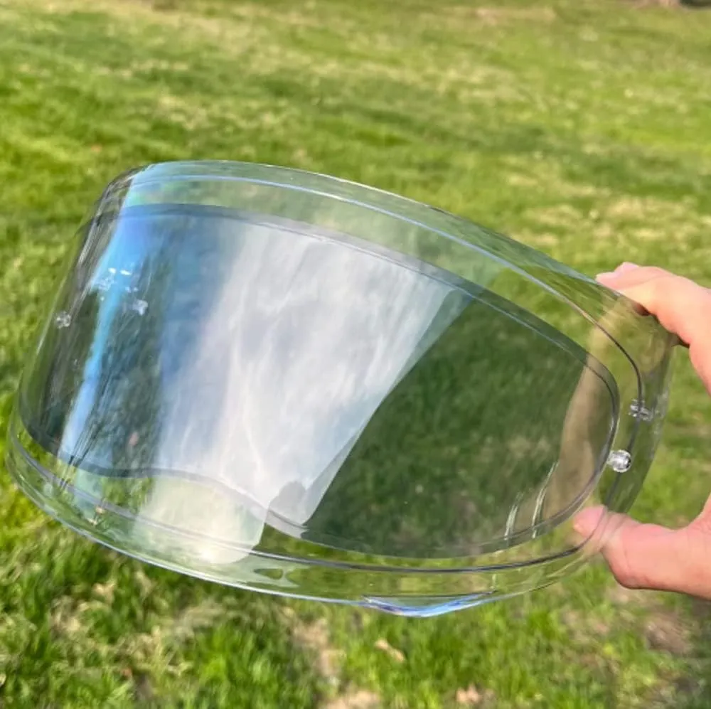 Photochromic and Anti-Fog Film for Motorcycle Helmet Visor Helmet Shield Insert Lens Transitional Visor Film from A Clear to A Indigo Tint,Stay Transparent Indoors,Darken in the Sun,Visual Comfort