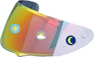 Photochromic Visor Compatible With i10,i70,HJ-31,RPHA 11,C10,HJ 34P Replacement Transition Motor Helmet Face Shield (C10,HJ 34P Clear Red To Gold Red)