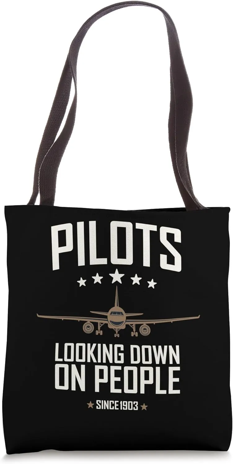 Pilots Looking Down on People Since 1903 pilot aesthetic Tote Bag