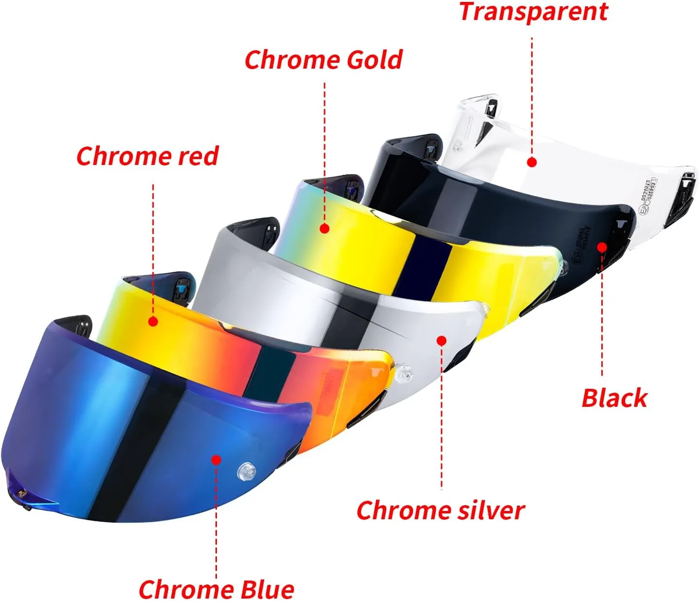 Pista GP RR visor Replacement - Pista Helmet Visor Motorcycle Helmet Shield for Pista GPR/CORSA-R/Pista GPRR/Race 3 (Chrome Silver)