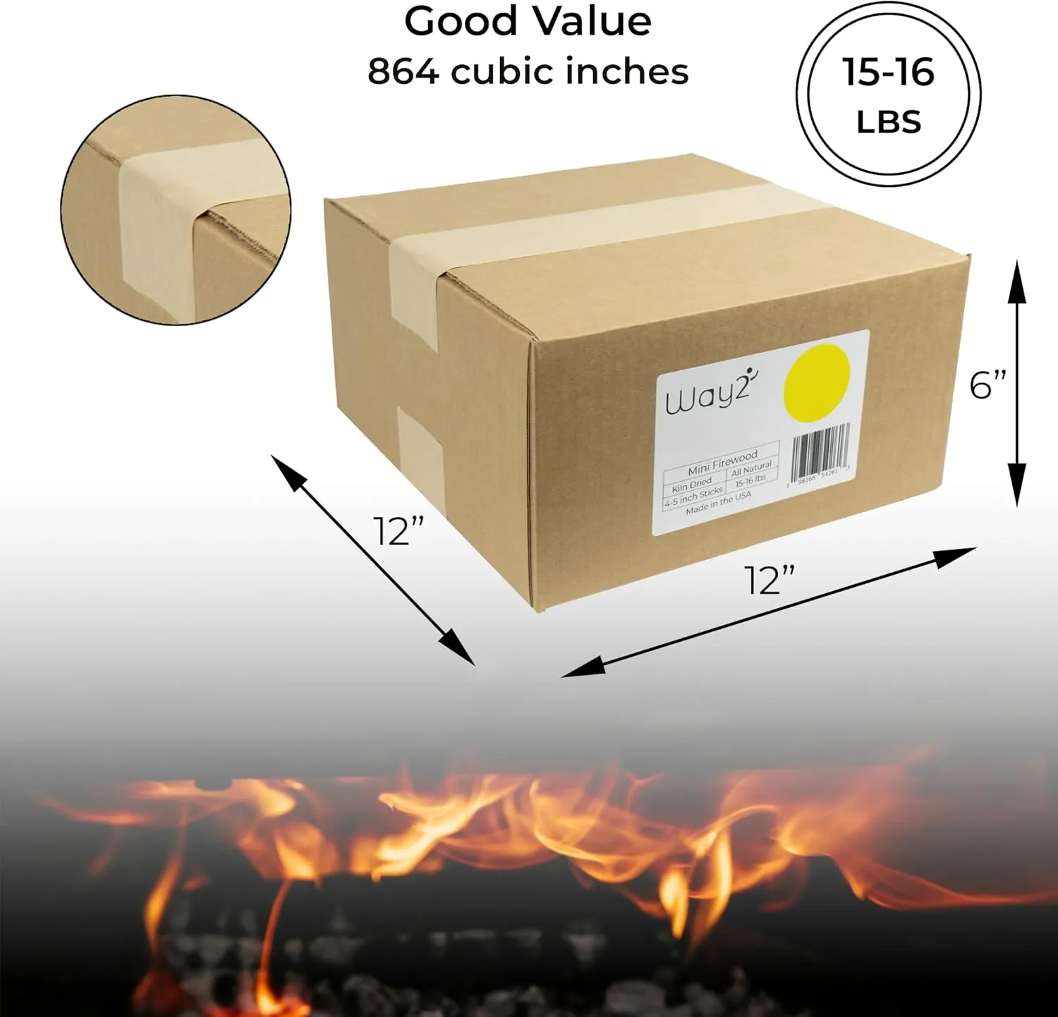 Pizza Oven Wood Kiln Dried Ash | 15-16 lbs | 4-5 inch Cooking Wood | Compatible with Solo Stove, Gozney & More | Mini Firewood for Fire Pits, Campfires, Smoking & Fire Starters