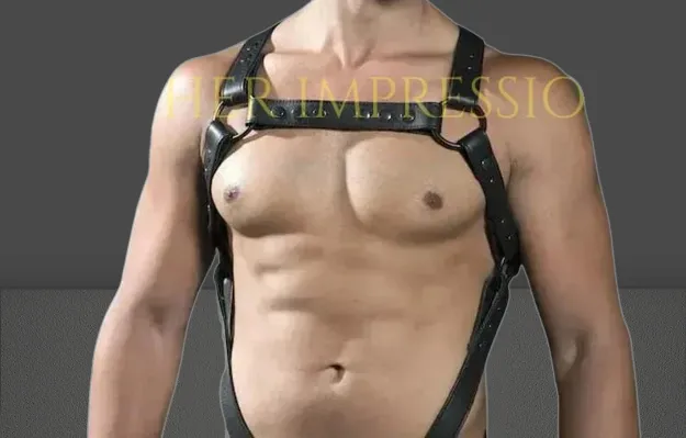 Premium Gay full Body Leather Harness with Jockstrap