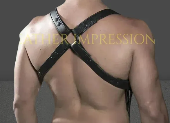 Premium Gay full Body Leather Harness with Jockstrap