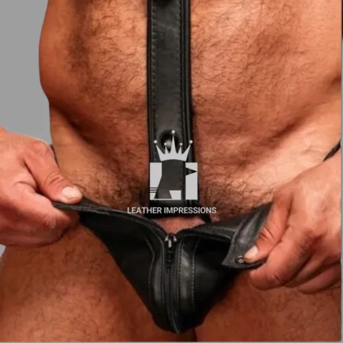 Premium Leather Chest Harness and Jockstrap