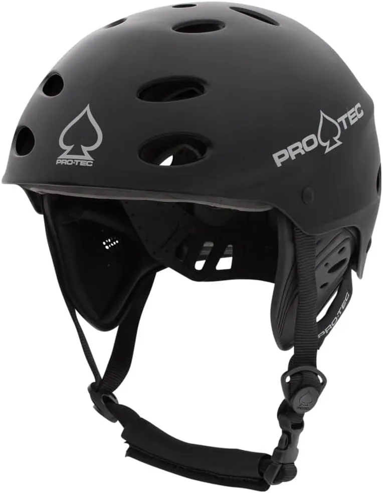 Pro-Tec Ace Wake Wakeboarding Helmet, Ideal for Wakeboarding, Kayaking, Whitewater Rafting or Kite Surfing, – Medium – Black Matte