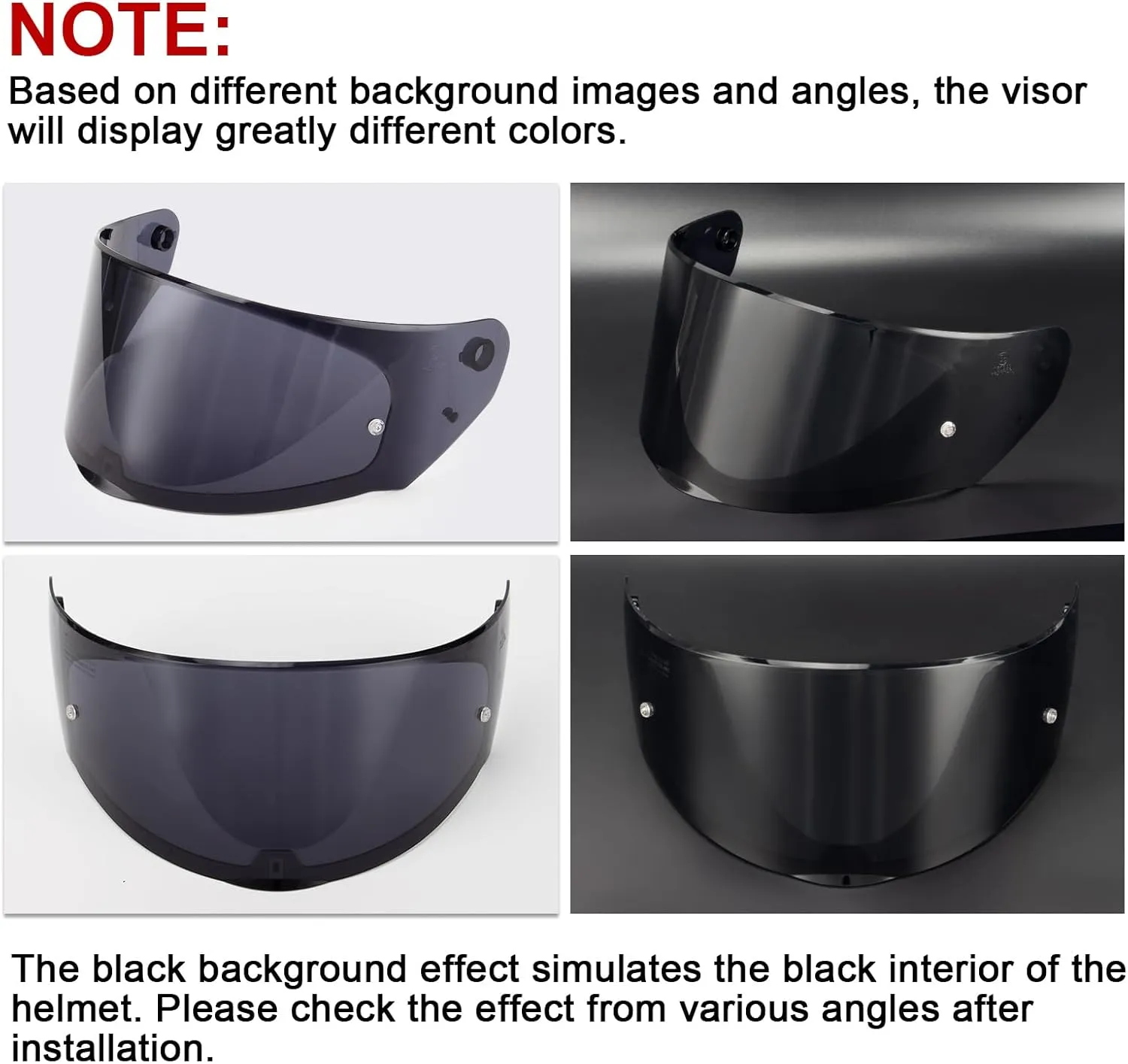 PSLER Assault Rapid Stream Outer Helmet Visor - Motorcycle Helmet Face Shield Accessories Replacement for Assault Rapid Stream Outer FF320 FF353 FF328 FF800,Dark Black
