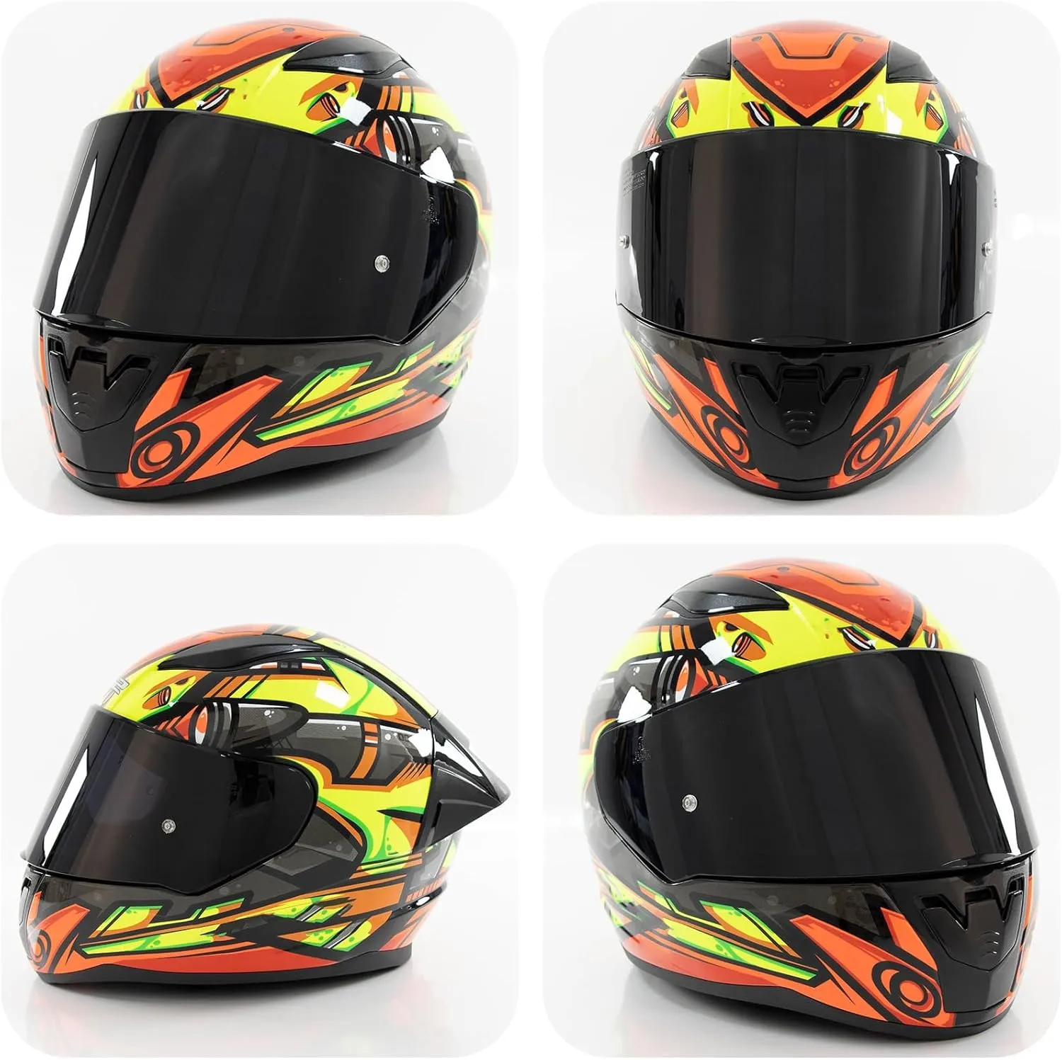 PSLER Assault Rapid Stream Outer Helmet Visor - Motorcycle Helmet Face Shield Accessories Replacement for Assault Rapid Stream Outer FF320 FF353 FF328 FF800,Dark Black