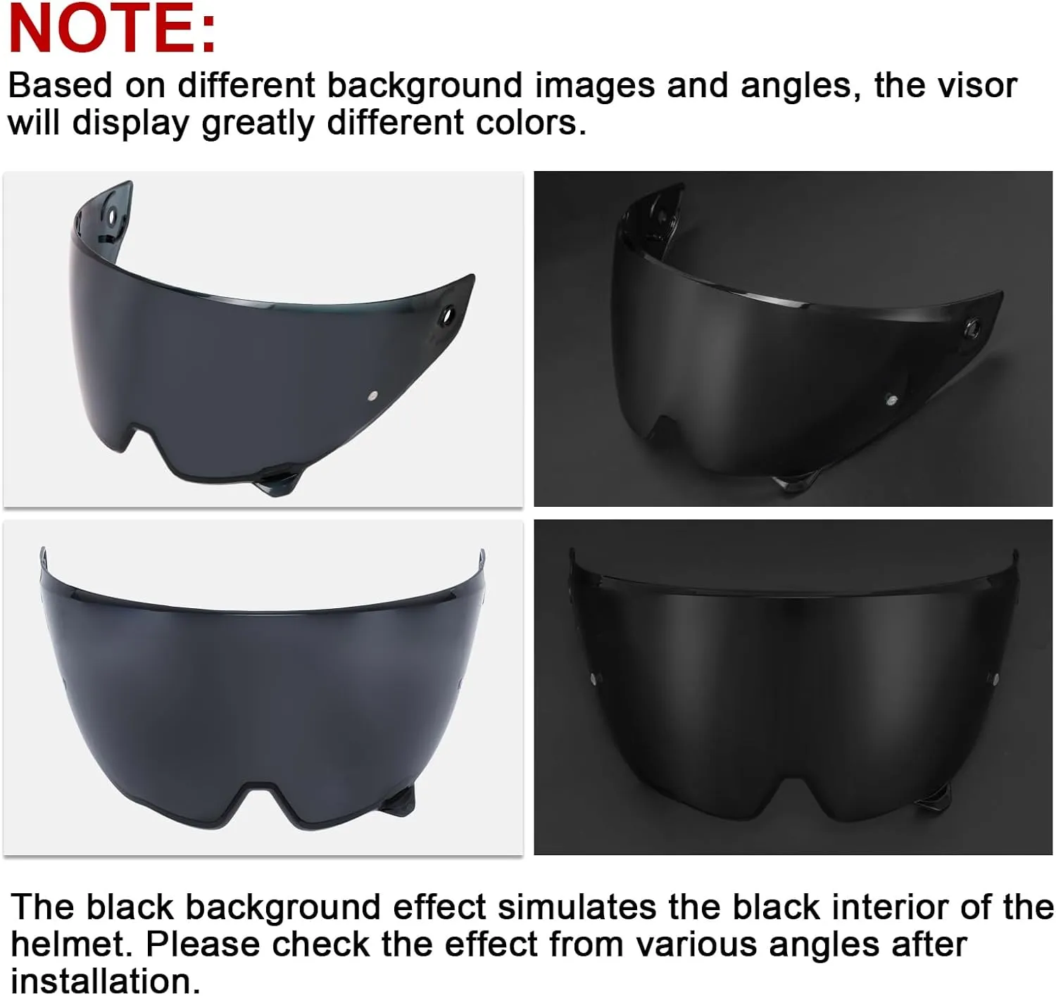 PSLER Atlas 3.0 4.0 Helmet Visor Atlas 4.0 Face Shield Atlas 3.0 Tinted Visor Replacement for Atlas 3.0 4.0,Deep Black