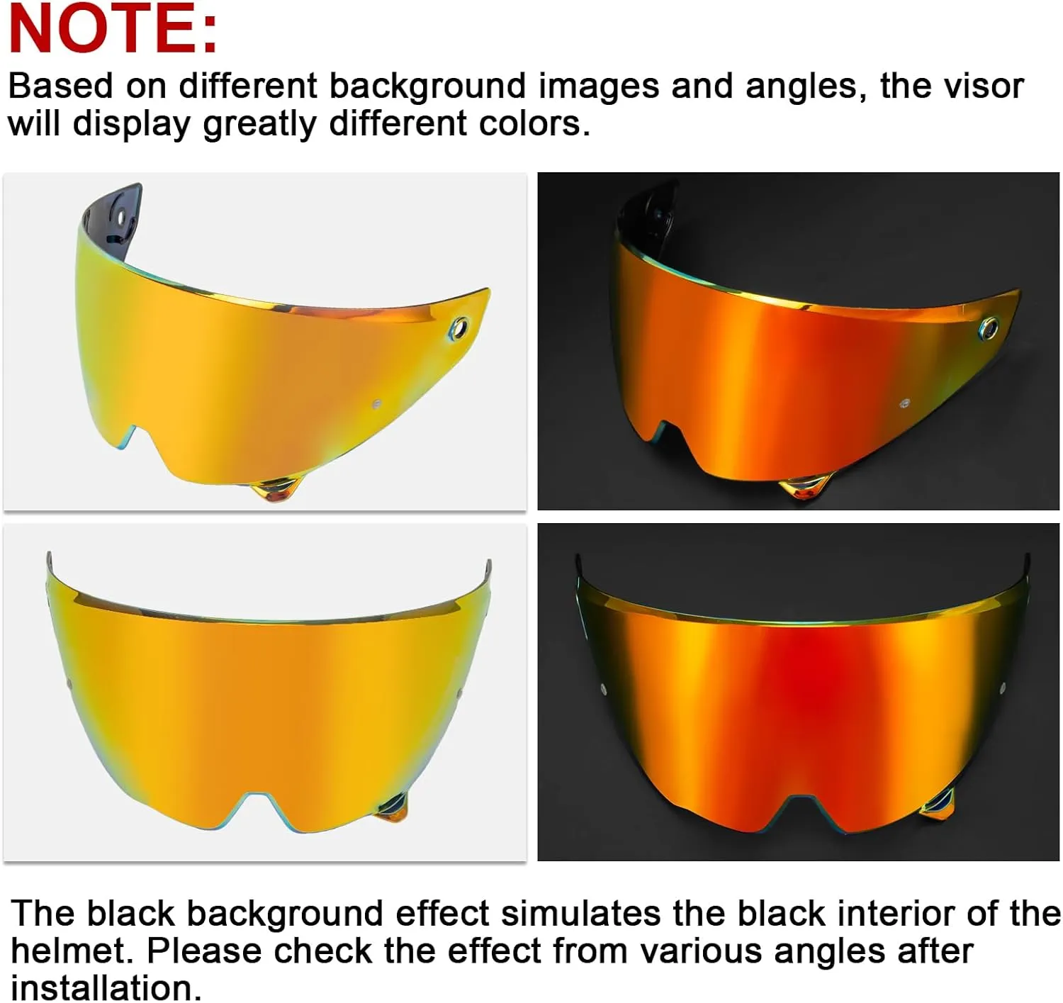 PSLER Atlas 3.0 4.0 Helmet Visor Atlas 4.0 Face Shield Atlas 3.0 Tinted Visor Replacement for Atlas 3.0 4.0,Deep Gold Red
