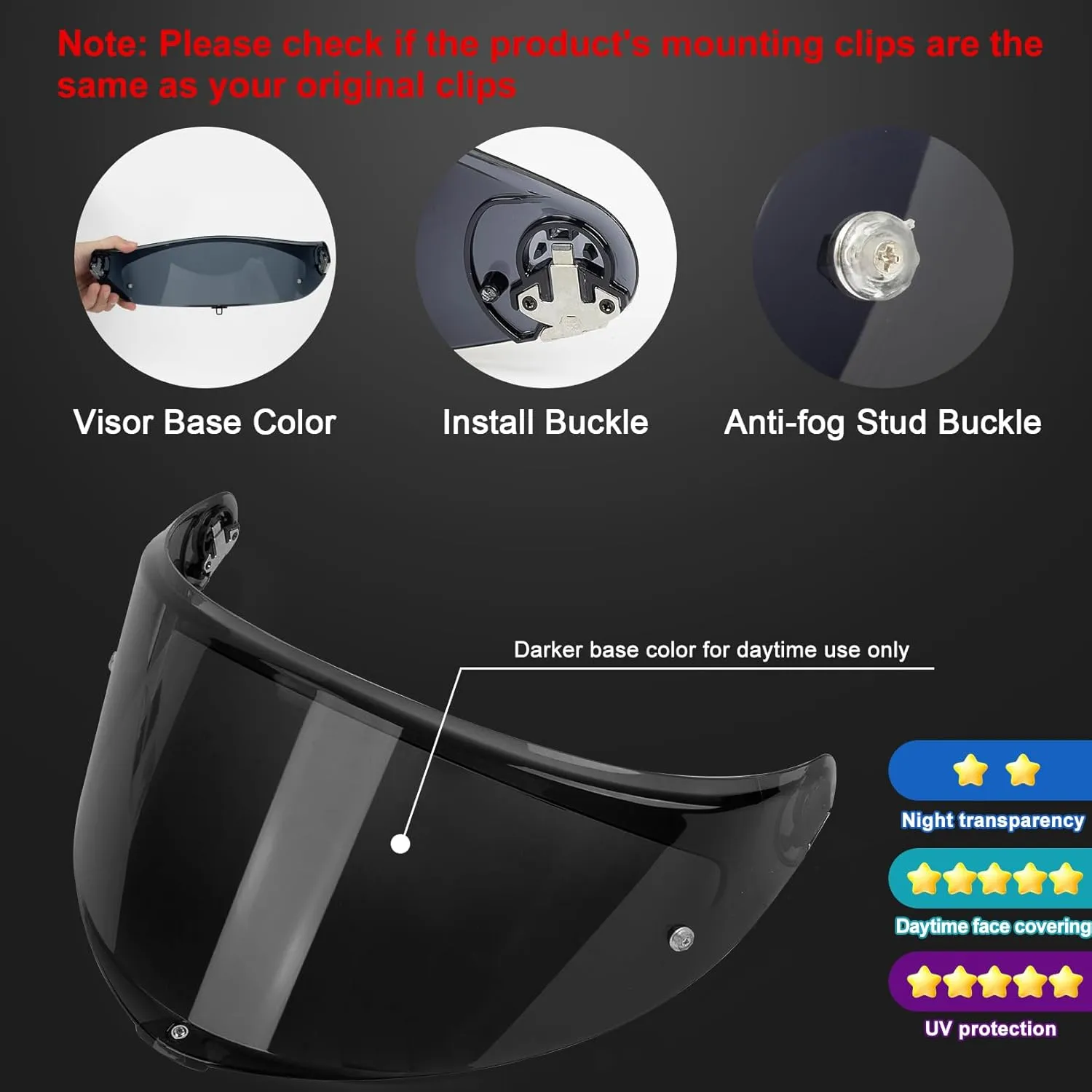 PSLER Helmet Visor for K6 K6s - K6 K6 s Visor Helmet Face Shield Helmet Accessories Replacement for K6 K6s,Dark Black