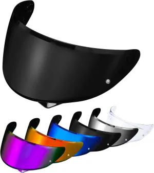 PSLER HJ-34P Visor - HJ-34P Visor Tinted C10 Helmet Visor Pinlock-Ready Face Shield for HJ-34P C10,Deep Black