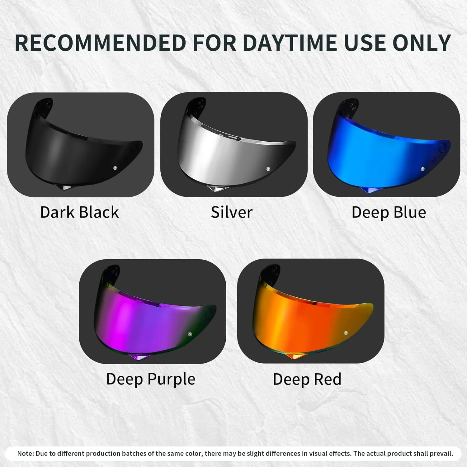 PSLER HJ-34P Visor - HJ-34P Visor Tinted C10 Helmet Visor Pinlock-Ready Face Shield for HJ-34P C10,Deep Black