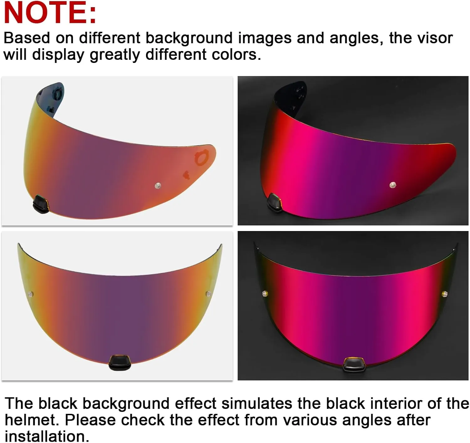 PSLER i10 Visor HJ-31 Visor i10 Tinted Visor Helmet i70 Face Shield Replacementfor i10 HJ-31 i70,Deep Purplish Red