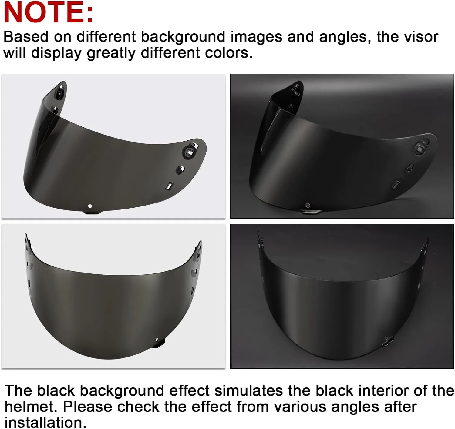 PSLER Icon Ic04 Visor - Icon Ic-04 Airframe Pro/Airmada/Airform Visor Motorcycle Helmet Tinted Visor UV Protection Face Shield Replacement for Ic04,Deep Smoke