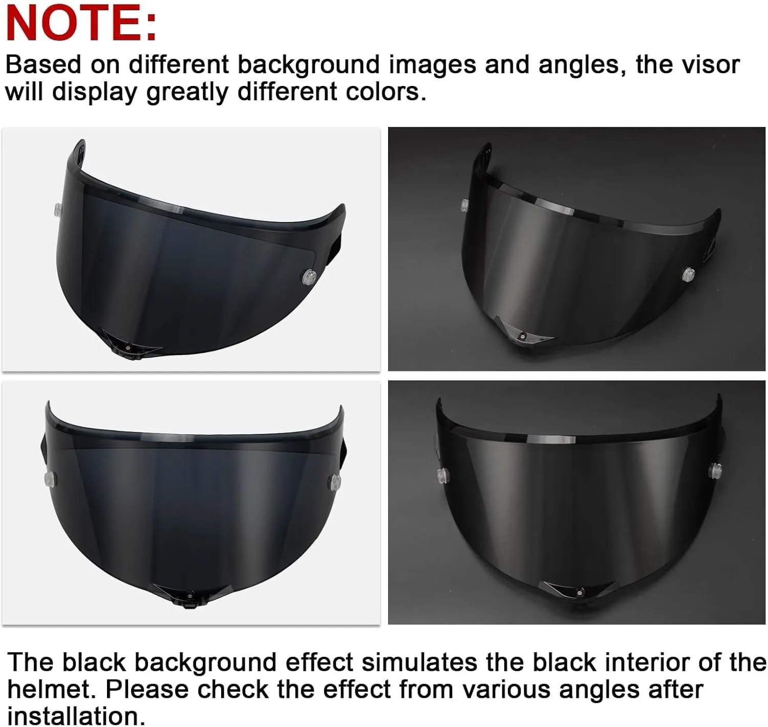 PSLER Pista GP RR visor - Pista Helmet Visor Motorcycle Face Shield Replacement for Pista GPR CORSA-R Pista GPRR RACE 3,Black