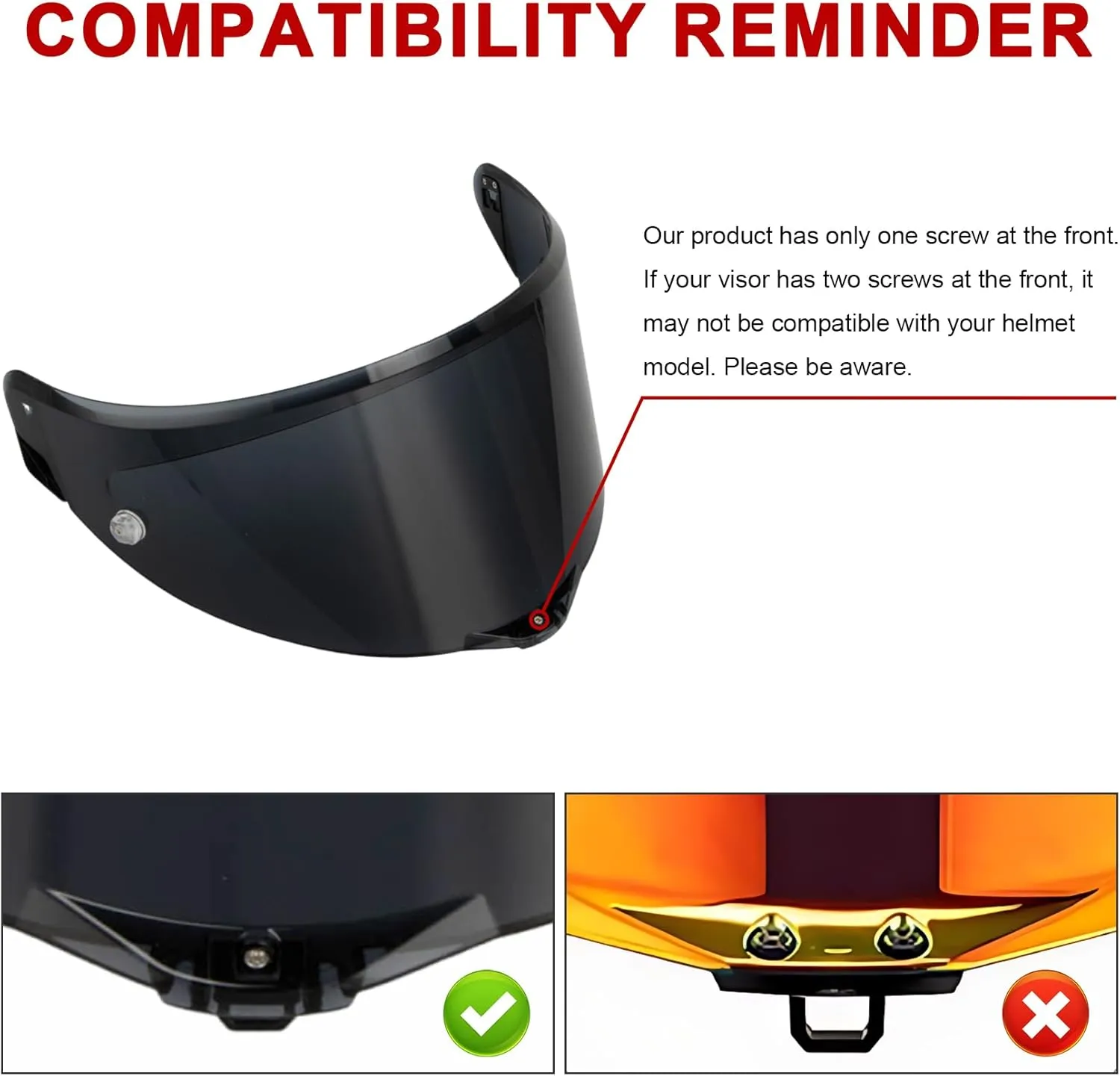 PSLER Pista GP RR visor - Pista Helmet Visor Motorcycle Face Shield Replacement for Pista GPR CORSA-R Pista GPRR RACE 3,Black