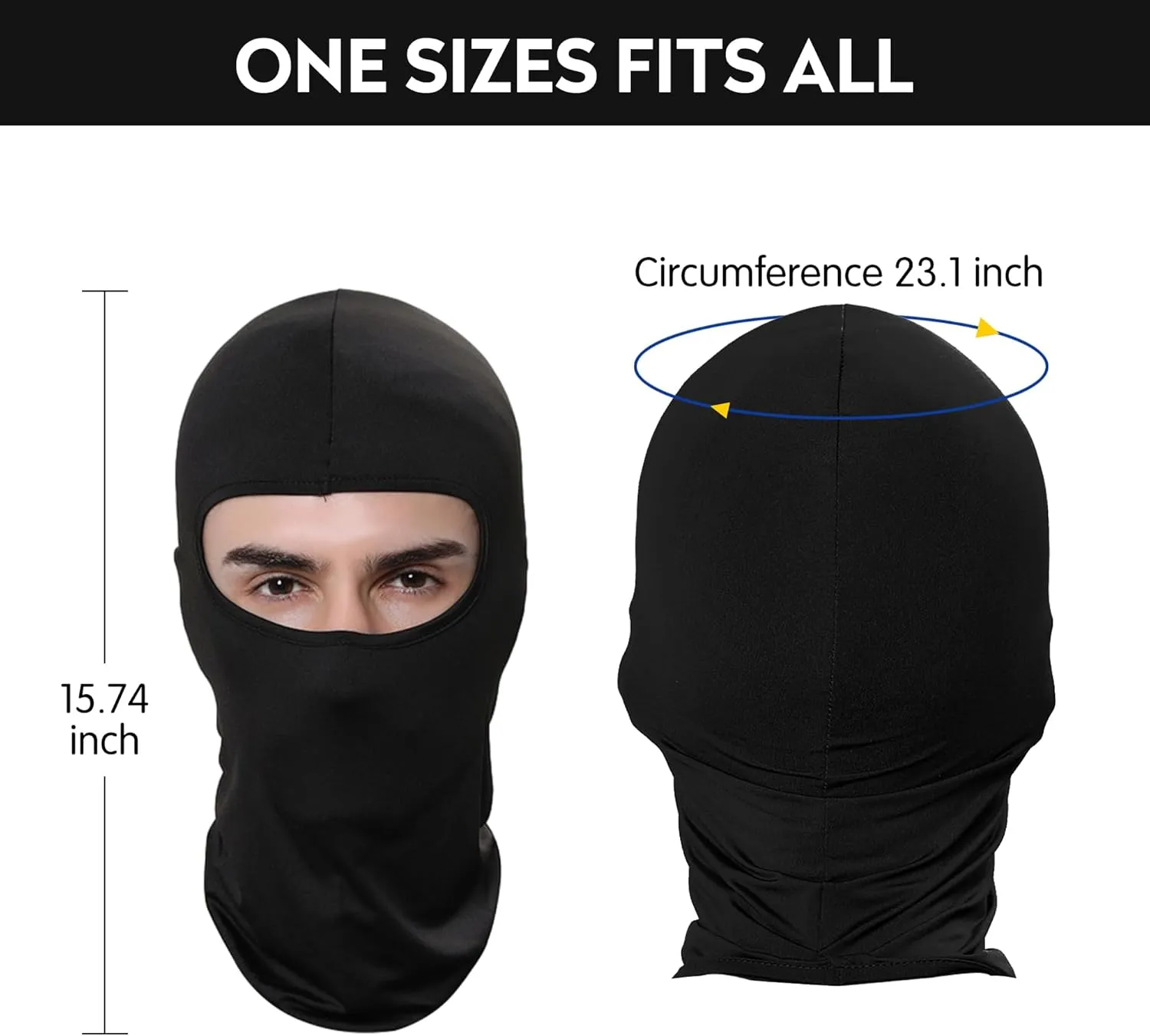 Pukavt 1-3 Pack Balaclava Face Mask, Ski Mask for Men Women, UV Protection Windproof Scarf for Motorcycle Snowboard Cycling