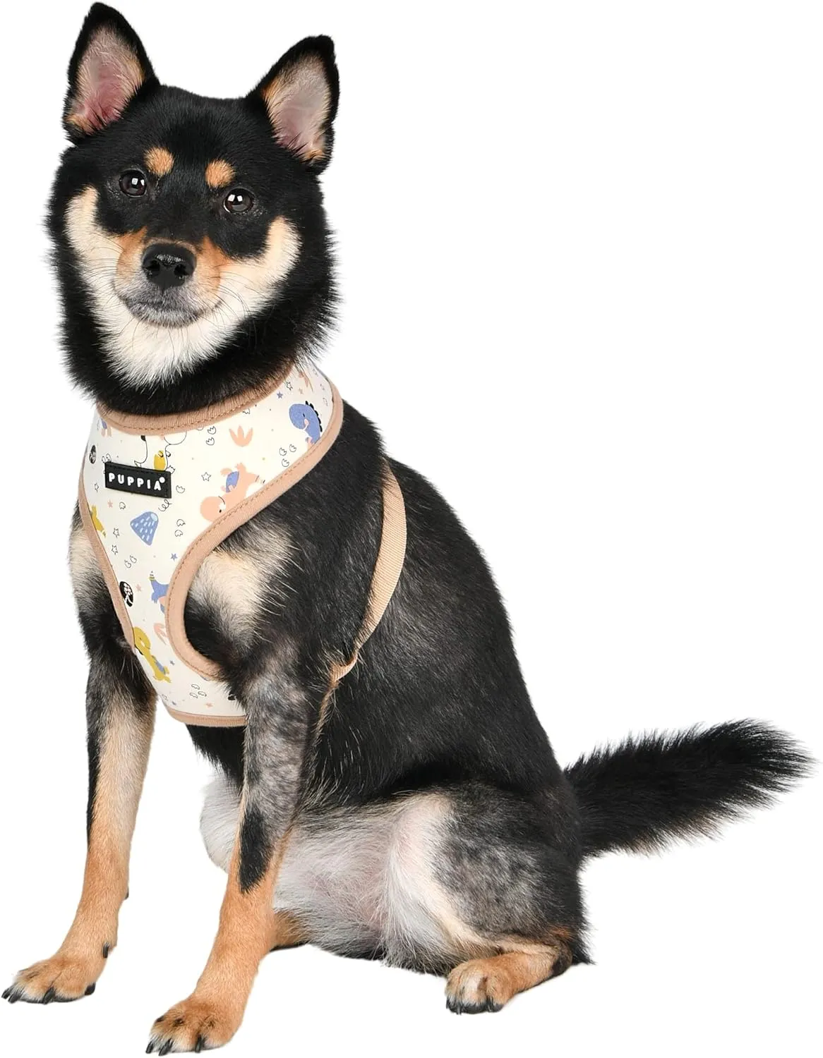 Puppia Spring and Summer Fashion Over-The-Head Dog Harness, Beige_Minmi, Medium