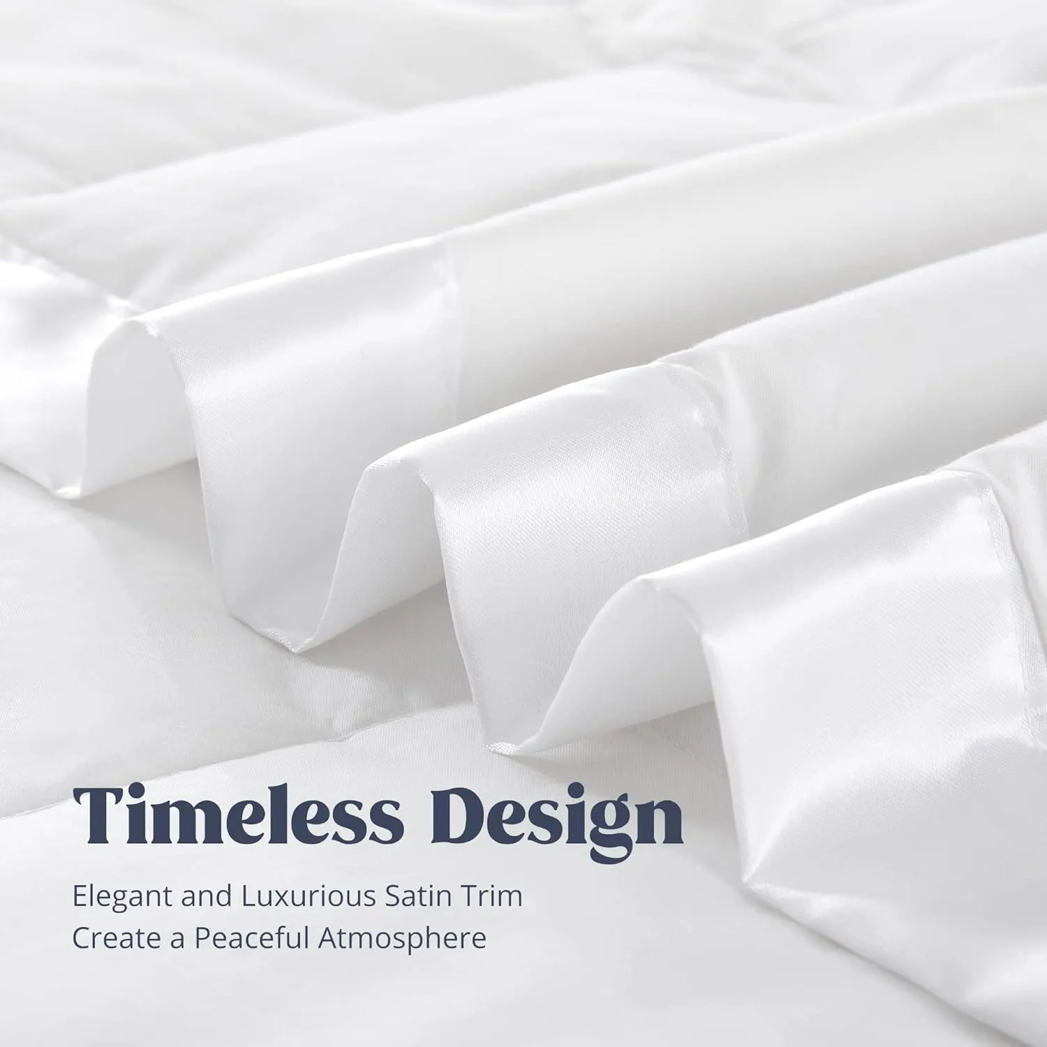 puredown® Blankets King Size - Soft Lightweight Down Blanket for All Seasons, Cozy Warm Luxury Bed Blanket with Satin Trim, Cotton Cover, White (108"X90")