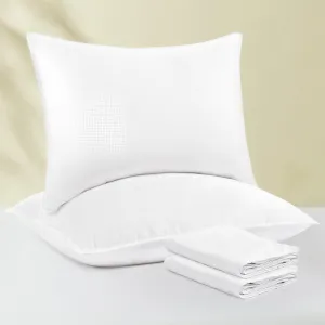 puredown® Goose Feather Down Pillows, Bed Pillows for Sleeping with 2 Outer Protectors, Hotel King Pillows Set of 2 (Pack of 2)