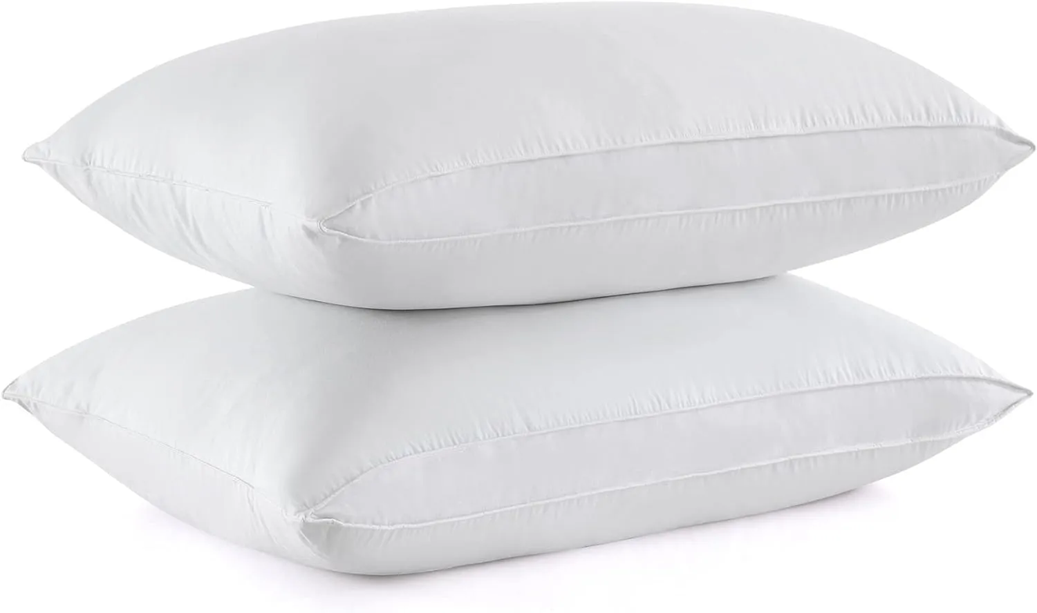 puredown® Goose Feather Down Pillows, Standard Size Soft Bed Pillows for Sleeping with 100% Cotton Shell Set of 2