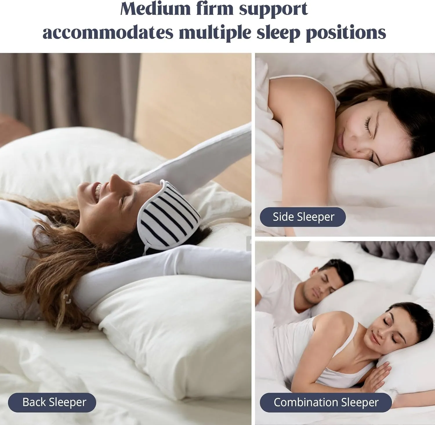 puredown® Goose Feather Down Pillows, Standard Size Soft Bed Pillows for Sleeping with 100% Cotton Shell Set of 2