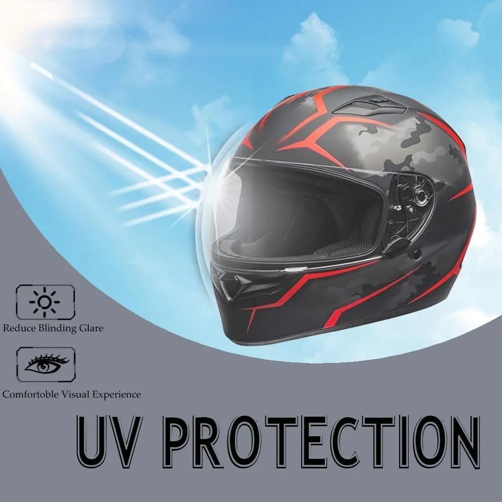 Qualifier Helmet Visor for Bell Star/Vortex/RS-1/RS-2/Revolver/Qualifier DLX,Click Release Shield Uv Protection Helmet Face Shield(Revo Deep Blue)