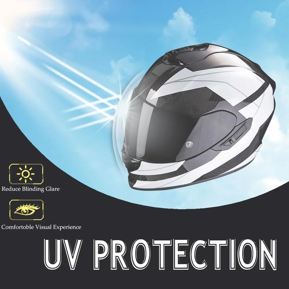R1 Air Helmet Visor with Anti Fog Film,UV Protection Helmet Face Shield Compatible with R1 Air,T520,ST1400 (Clear Anti Fog Film)