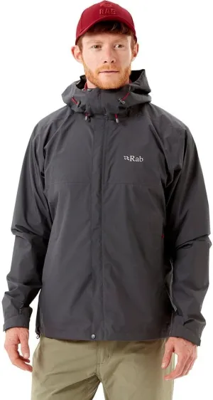 Rab Men's Downpour Eco Waterproof Breathable Jacket for Hiking & Climbing