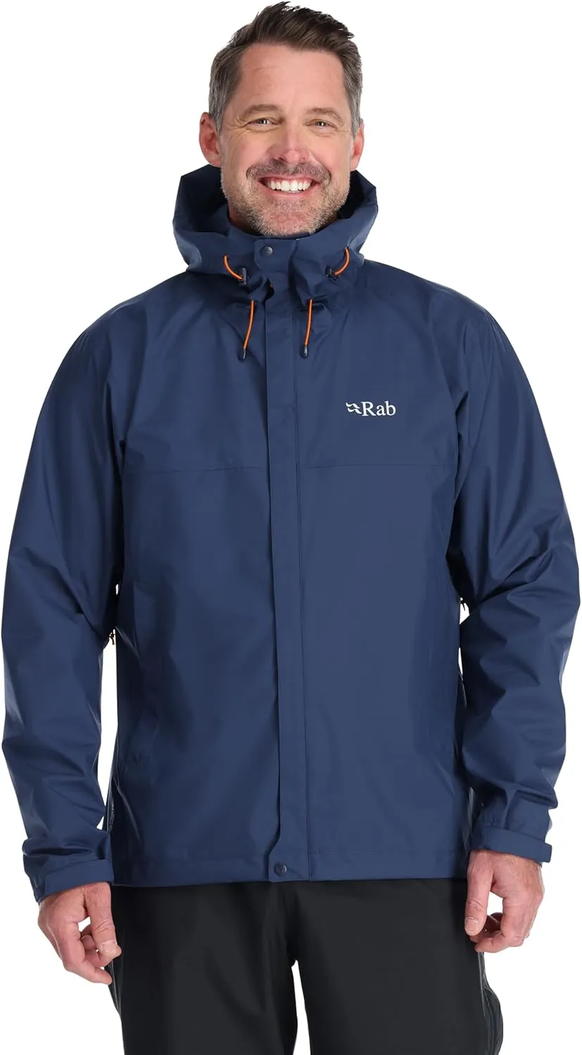 Rab Men's Downpour Eco Waterproof Breathable Jacket for Hiking & Climbing