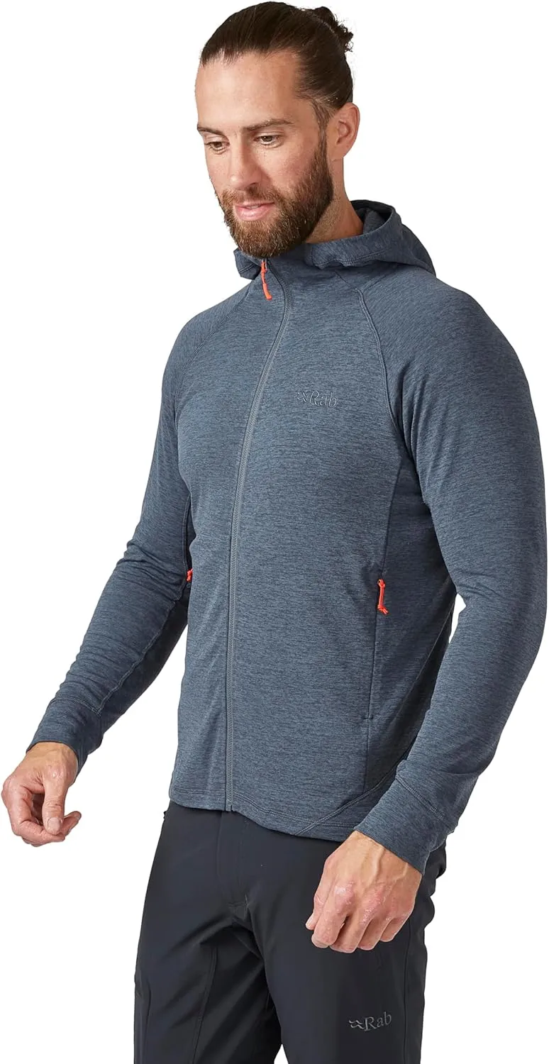 Rab Men's Nexus Hoody - Full-Zip Lightweight Fleece Jacket for Hiking & Climbing