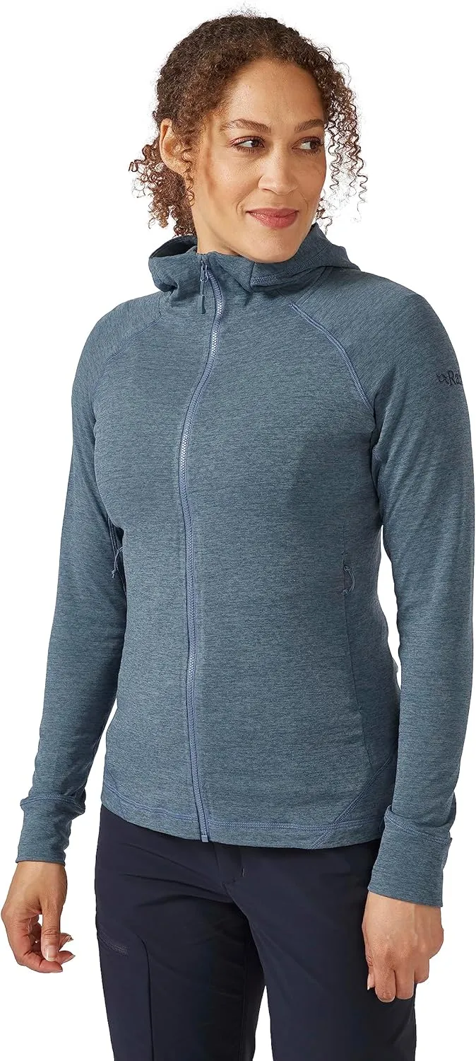 Rab Women's Nexus Hoody - Full-Zip Lightweight Fleece Jacket for Hiking & Climbing