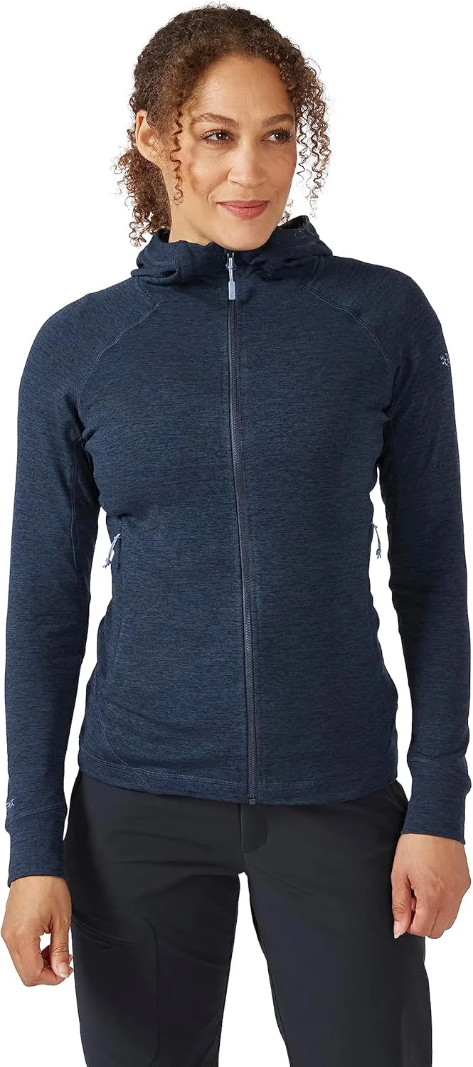 Rab Women's Nexus Hoody - Full-Zip Lightweight Fleece Jacket for Hiking & Climbing
