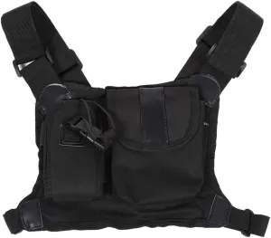 Radio Chest Harness,Universal Radio Chest Holster with Adjustable Shoulder Strap,Two Way Radios Carry Case Accessory for Police, Production Workshops, Construction Sites