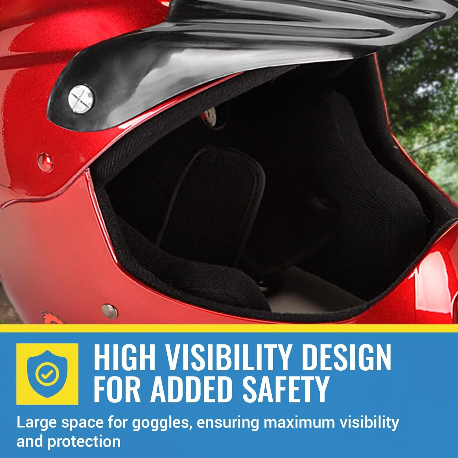 Razor Full Face Youth Helmet - Lightweight Plastic Outer Shell with Adjustable Straps for Young Riders