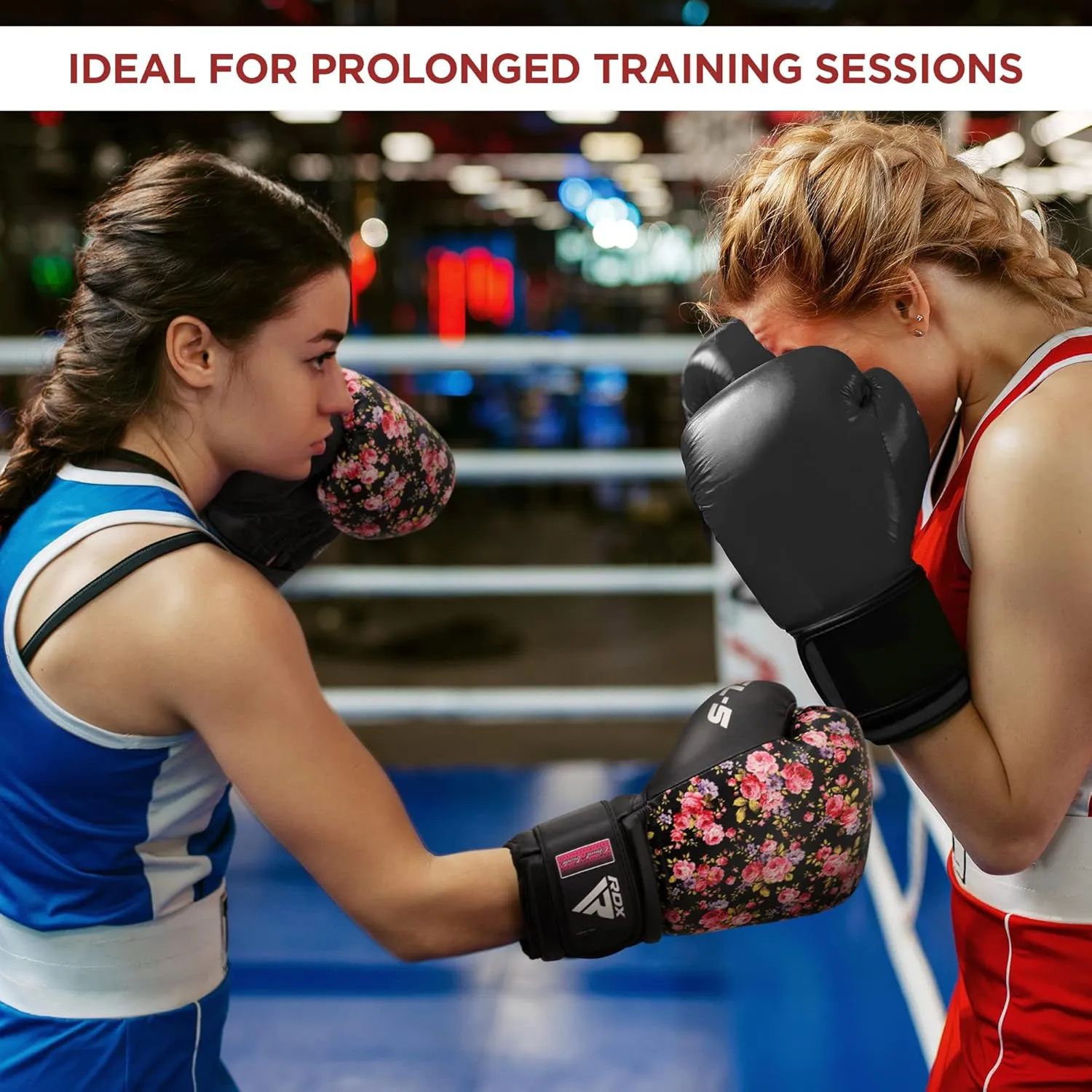 RDX Women Boxing Gloves for Training Muay Thai Maya Hide Leather Ladies Mitts, Kickboxing, Sparring Glove for Punch Bag, Focus Pads and Double End Ball Punching