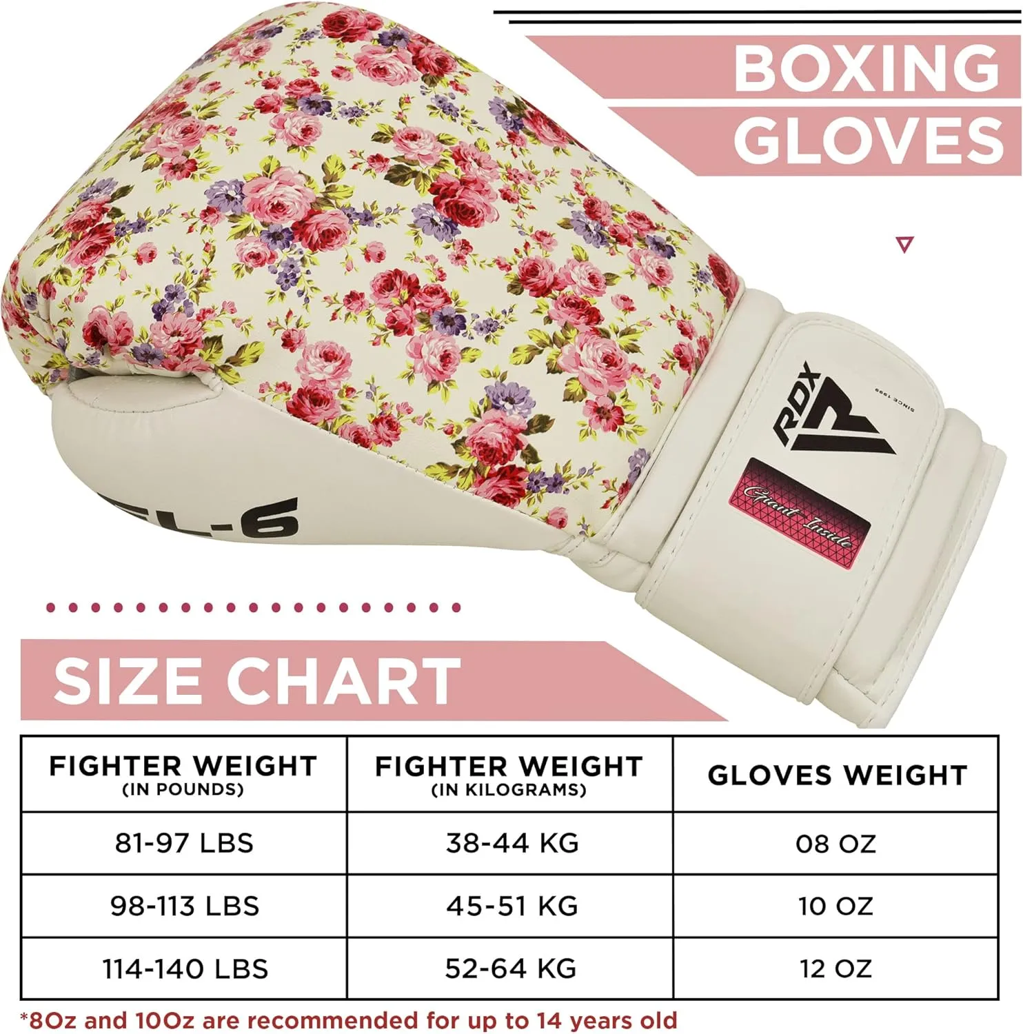 RDX Women Boxing Gloves for Training Muay Thai Maya Hide Leather Ladies Mitts, Kickboxing, Sparring Glove for Punch Bag, Focus Pads and Double End Ball Punching