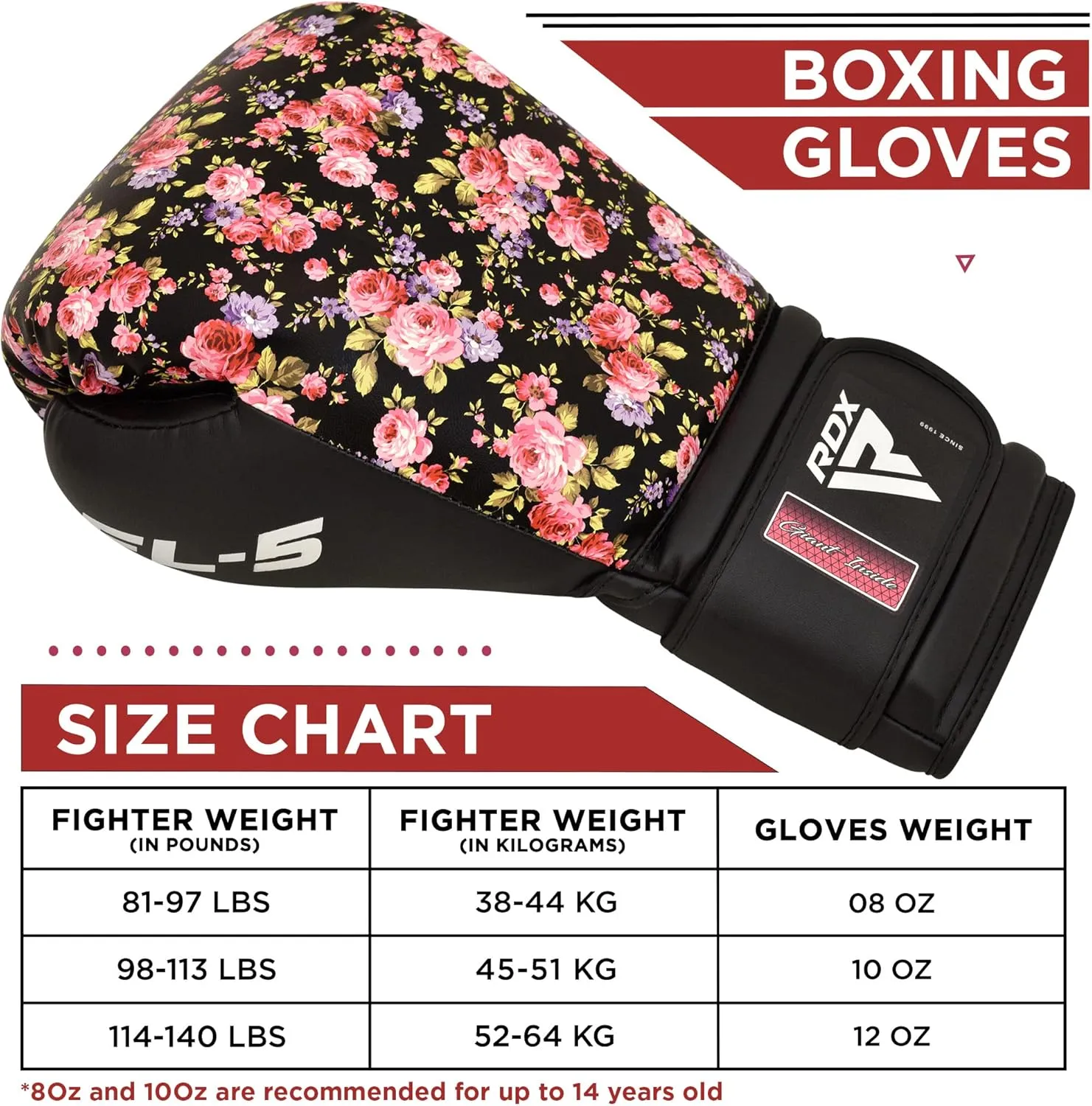 RDX Women Boxing Gloves for Training Muay Thai Maya Hide Leather Ladies Mitts, Kickboxing, Sparring Glove for Punch Bag, Focus Pads and Double End Ball Punching