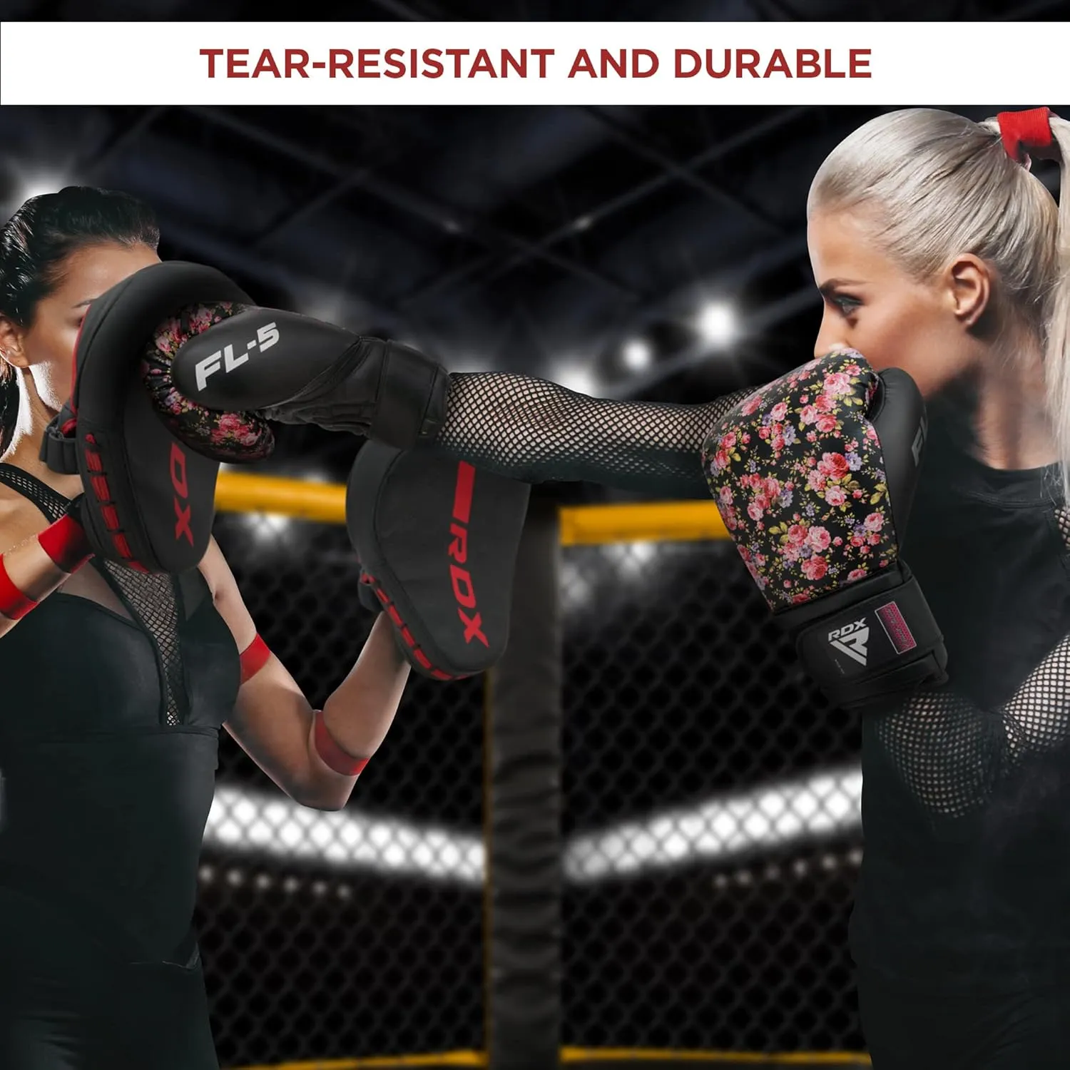 RDX Women Boxing Gloves for Training Muay Thai Maya Hide Leather Ladies Mitts, Kickboxing, Sparring Glove for Punch Bag, Focus Pads and Double End Ball Punching