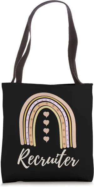 Recruiting Recruitment Recruiter Design Cute Boho Rainbow Tote Bag