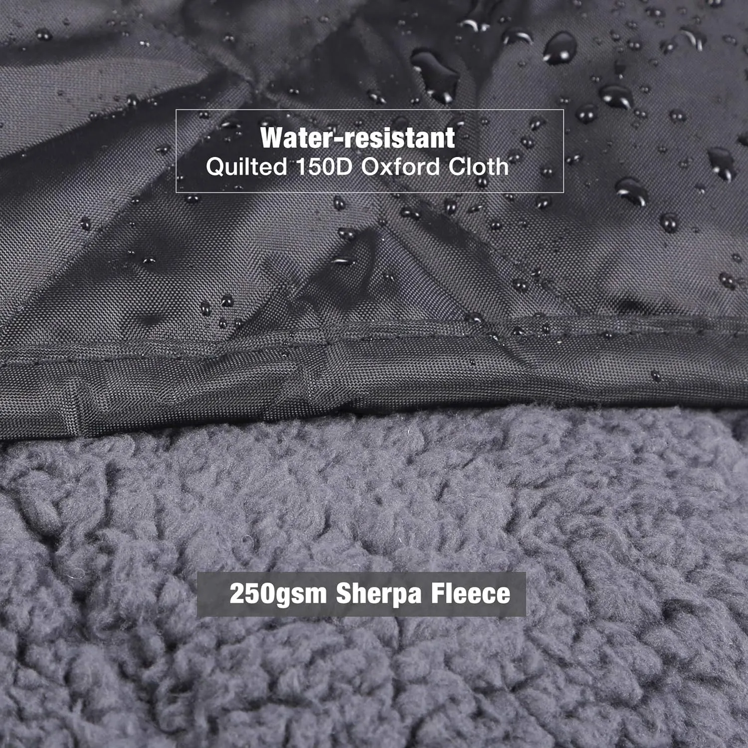 REDCAMP Large Warm Blanket with Sherpa Lining, Cold Weather Outdoor Blanket Windproof for Camping Stadium, Machine Washable 79"x 79"