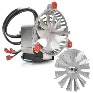 Replacement 3-21-08639 Combustion Blower Motor, for Harman P68 P43 P68 P61 P38 XXV Accentra 52i Advance P35i PC45 Pellet Stoves with 3-20-502221 Double Paddle Fan Blade Replaces Part 3-21-08415