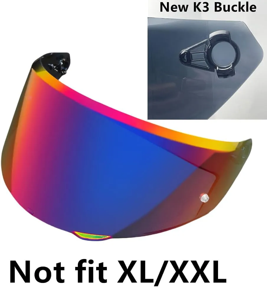 Replacement Helmet Visor for K3, Motorcycle Helmet Shield Faceshield Visor Lens Compatible with AGV K3(2023) Helmets (Revo Rose Red)