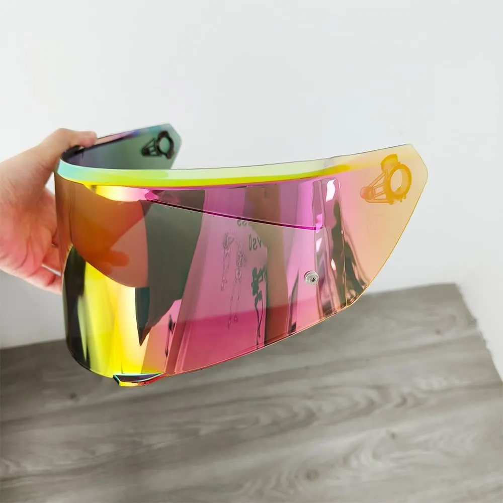 Replacement Helmet Visor for New K3, Motorcycle Helmet Shield Faceshield Visor Lens Compatible with AGV K3 DOT(E2206) Helmet(Revo Pink Gold)