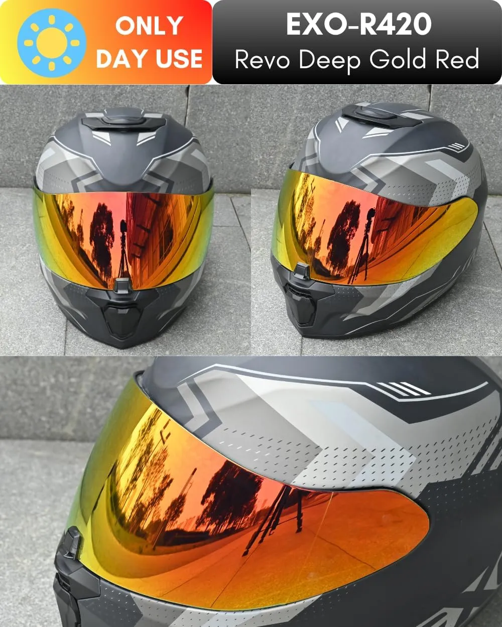 Replacement Motorcycle Helmet Visor Shield for R420 Visor Wearproof Windproof Sun Protection Helmet Accessories